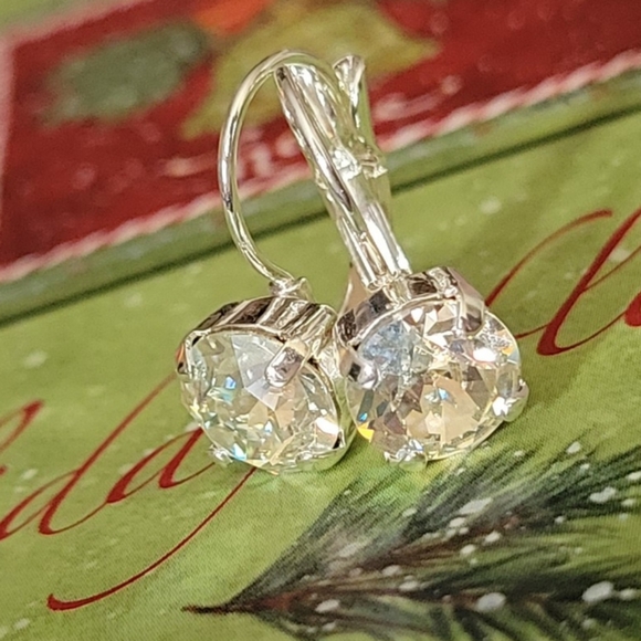 Austrian Crystal Earrings in Silver - Picture 4 of 9